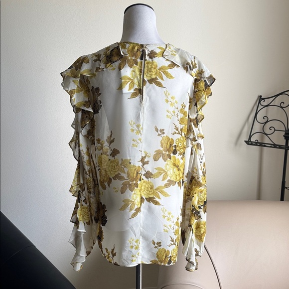 Robert Rodriguez Yellow and Brown Floral Blouse ( New ) - Picture 3 of 8